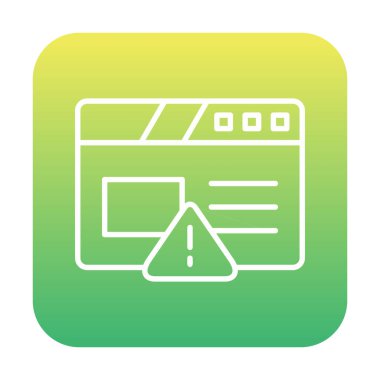 Basit web sayfası simgesi, vektör illüstrasyonu