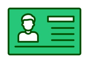 Visa belgesi simgesinin vektör illüstrasyonu 