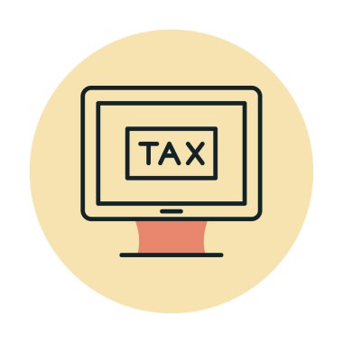 vergi ödeme ikonu vektör illüstrasyonu