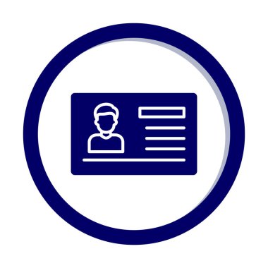 Visa belgesi simgesinin vektör illüstrasyonu 