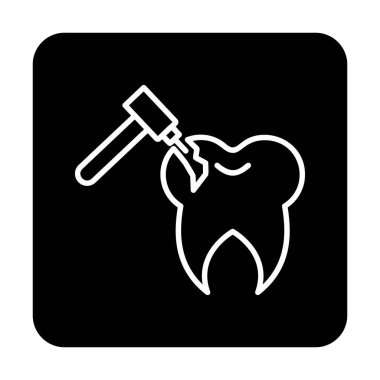 Diş delme ikonu vektör illüstrasyonuName