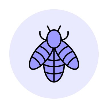 Şirin Arı simgesi, vektör çizim        