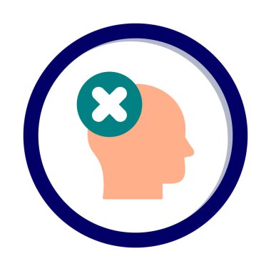 Yanlış vektör düz simgesi düşün 