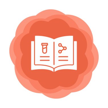 Kimya kitabı simgesinin vektör illüstrasyonu                       