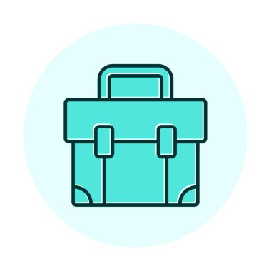 bavul ikonu vektör illüstrasyonu 