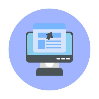 çevrimiçi haber simgesi vektör illüstrasyonu               