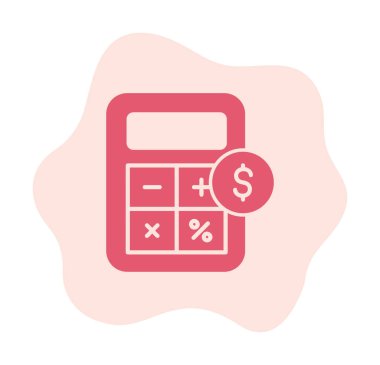 hesap makinesi düz simgesi, vektör illüstrasyonu