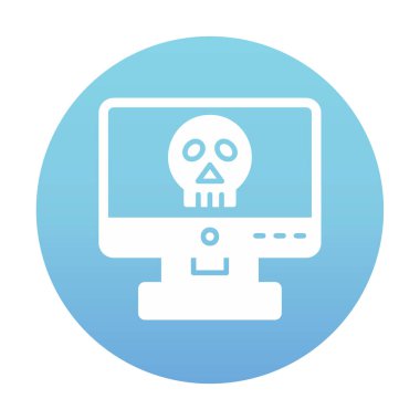 Bilgisayar korsanlığı simgesi, basit bir stil. vektör