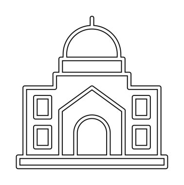 Cami bina simgesini, vektör çizim  