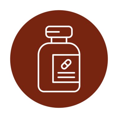 ilaç şişesi simgesi, vektör illüstrasyonu