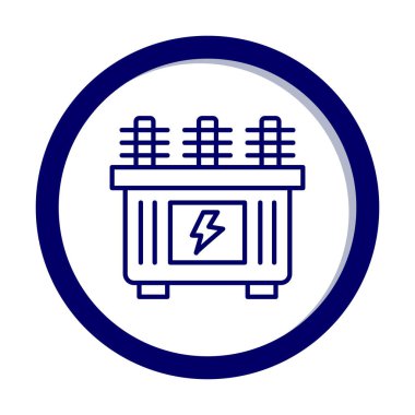 Batarya güç ikonu vektör illüstrasyonu. Dönüştürücü                         