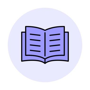 Basit Açık Kitap resimleme vektörü