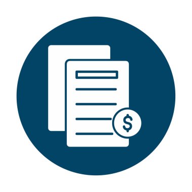 Bill düz simgesi, vektör illüstrasyonu