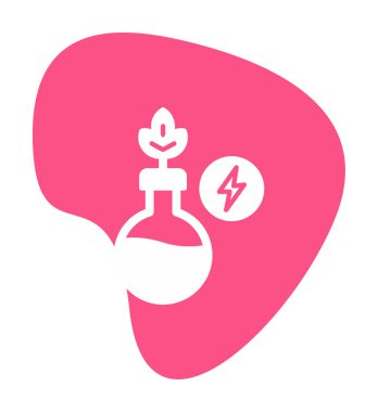 Test tüpünde bitki ve enerji sembolü olan bilim konsepti  