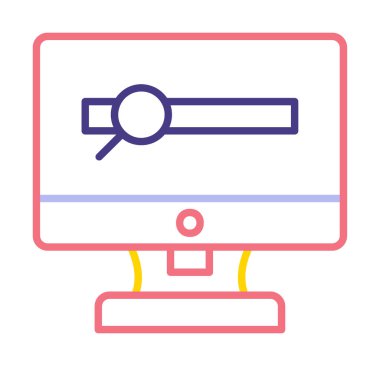 Basit Araştırma simgesi, vektör illüstrasyonu