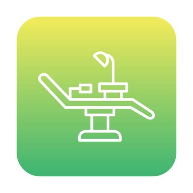 Dişçi Sandalyesi vektör illüstrasyonu, simge ögesi arkaplanı                