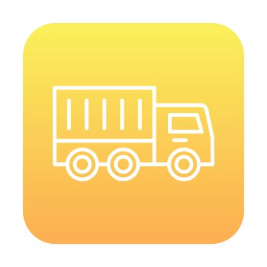 kamyon simgesi, vektör illüstrasyonu