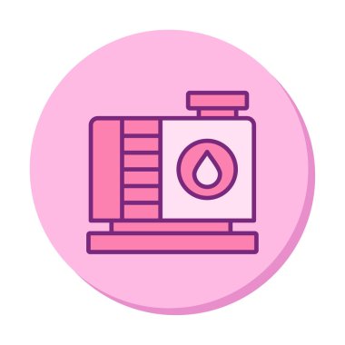 Fabrika tankı simgesi, vektör illüstrasyonu