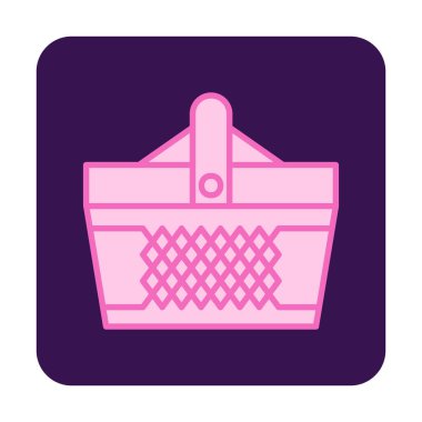Sepet simgesi, vektör illüstrasyonu 