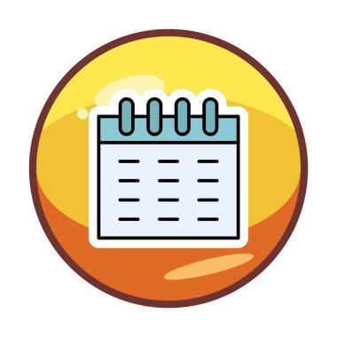 Takvim simgesi, vektör çizimi