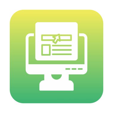 çevrimiçi haber simgesi vektör illüstrasyonu               