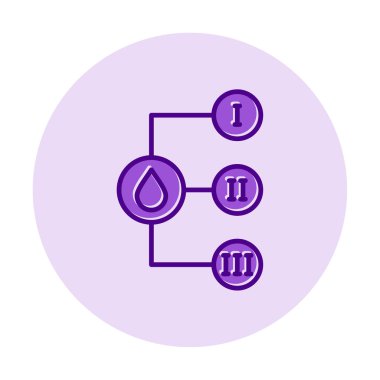 Kan Tipi simgesinin vektör illüstrasyonu  