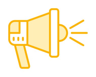 hoparlör, megafon simgesi. vektör çizim.  