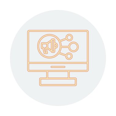 vektör Sosyal Ortam simgesi illüstrasyonu                