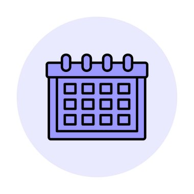 Takvim simgesi, vektör çizimi