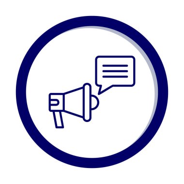 Konuşma baloncuğu vektör illüstrasyonlu megafon