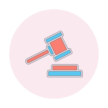 Basit yassı adalet yasası vektör illüstrasyonu