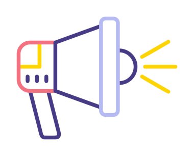 hoparlör, megafon simgesi. vektör çizim.  