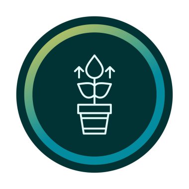 Bitki büyüme ikonu vektör illüstrasyonu