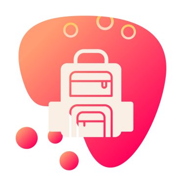 Sırt çantası ikon vektörü. Okul sırt çantası tabelası. izole edilmiş sınır sembolü çizimi