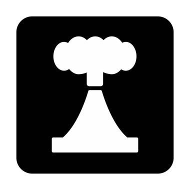 Volkan vektör illüstrasyonu, çizgi film simgesi ögesi.                         