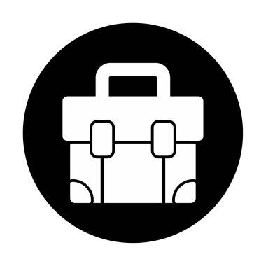 bavul ikonu vektör illüstrasyonu 