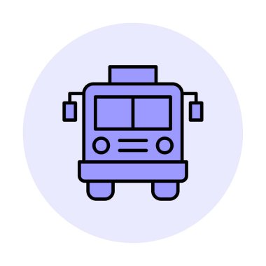 bus simgesi, vektör illüstrasyonu