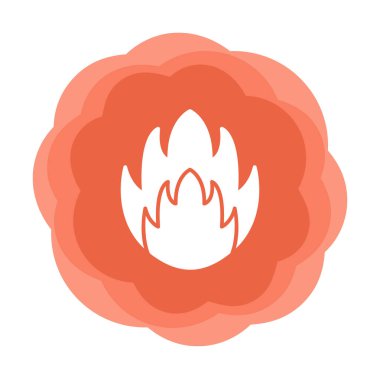 Basit düz ateş ikonu vektör illüstrasyon tasarımı