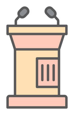 hoparlör kürsü simgesi vektör illüstrasyonu                         