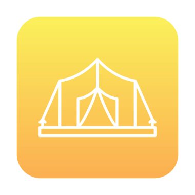 çadır simgesi, vektör çizimi  