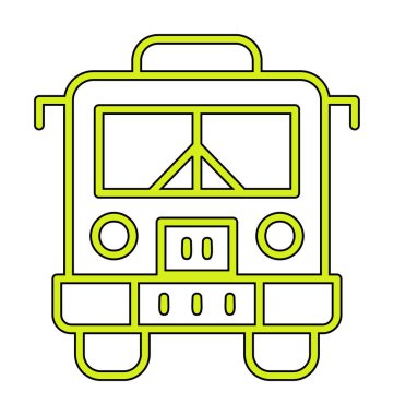 Toplu Taşımacılık web simgesi, vektör illüstrasyonu