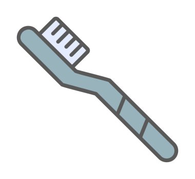 düz diş fırçası ikonu vektör illüstrasyonu