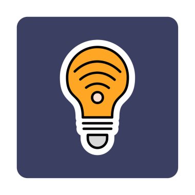 Ampul Ağı simgesi basit bir çizim. Akıllı Ampul                                                     