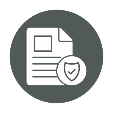 Onaylanmış Belge simgesi, vektör illüstrasyonu basit tasarım