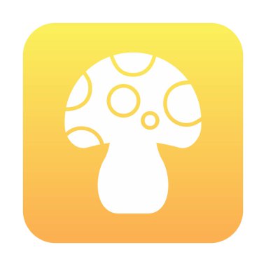 Mantar. Web simgesi basit illüstrasyon