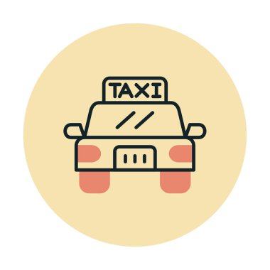 taksi simgesi vektör illüstrasyonu 
