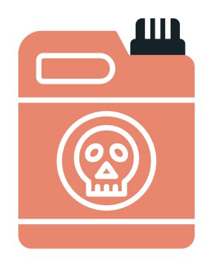 zehirli atık kutusu simgesi moda tasarım tarzında