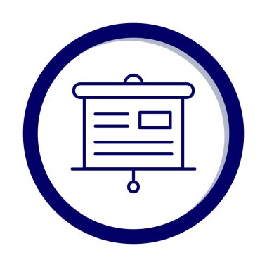 Sunum tahtası simgesi, vektör illüstrasyonu