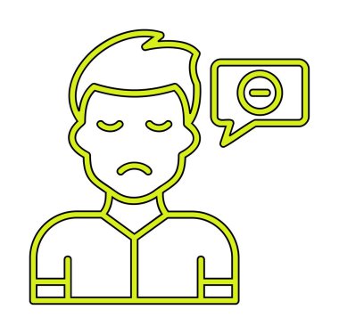 Negatif Düşünce konsepti ikon vektör çizimi