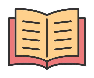 Basit Açık Kitap resimleme vektörü